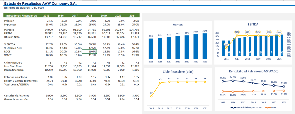 Modelo Financiero en Excel | Wallbi
